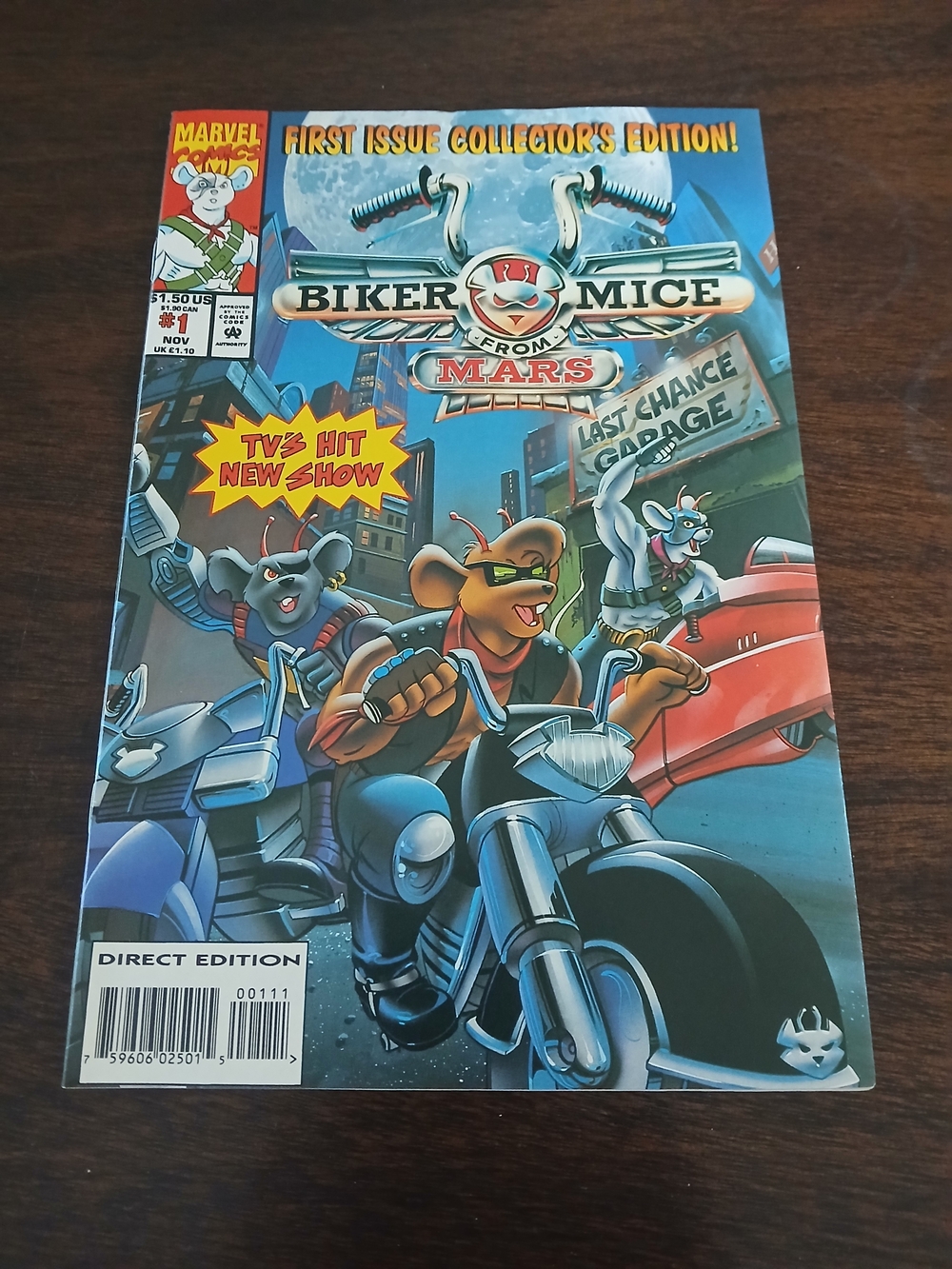 1993 1st Issue Biker Mice From Mars Comic Book - Blue Cover